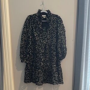 Elegant Black with Metallic Detail Dress